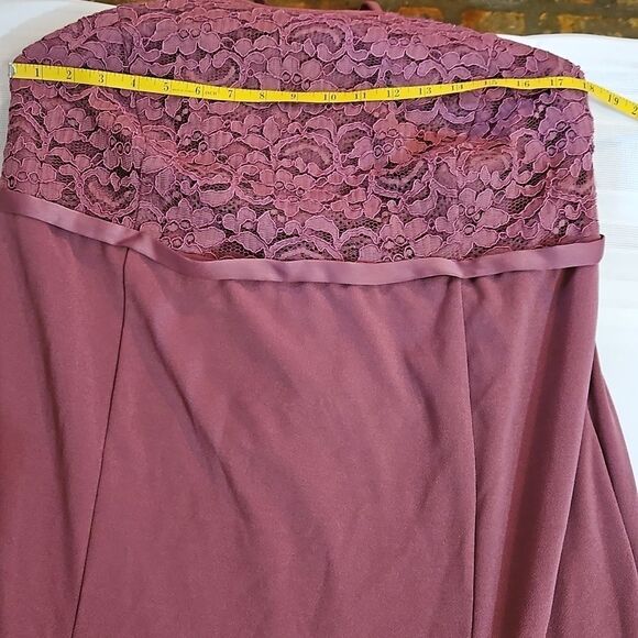 David's Bridal Mauve halter style maxi gown size 24 - Picture 10 of 14